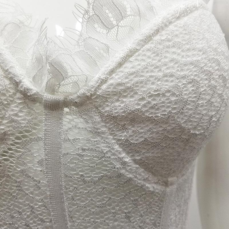 sd-hk White Party Dress for Women Two Piece Girls Night Wear Set