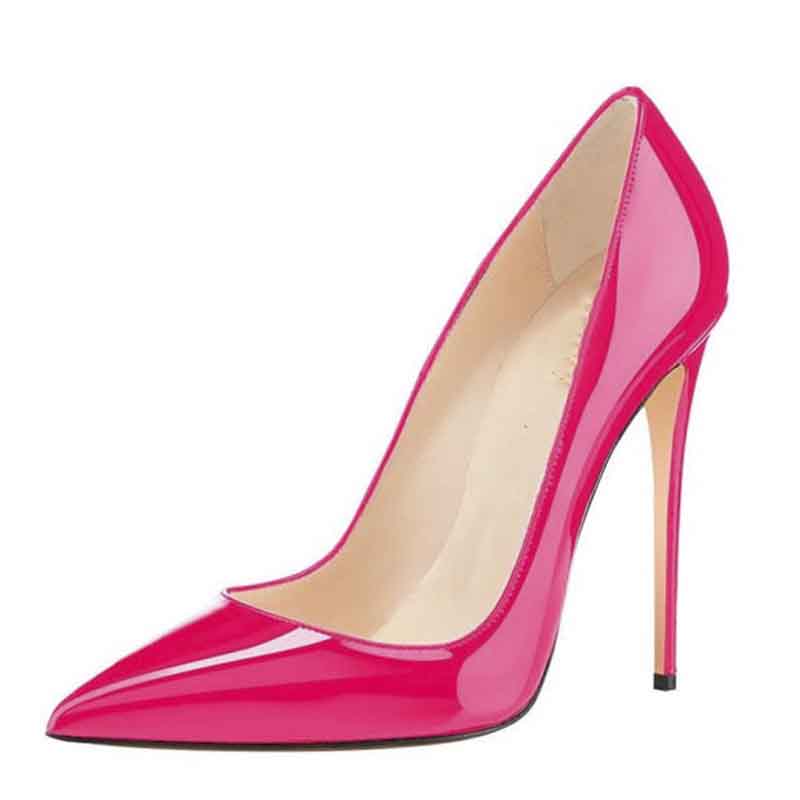 Women Pumps Colored Wedding Shoes Solid Color Point Toe Stiletto