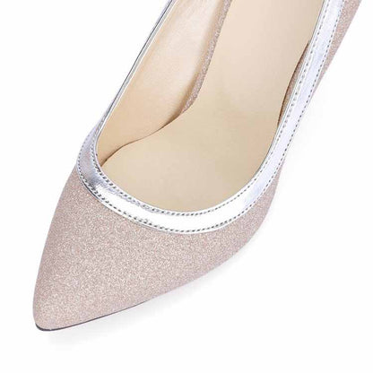 Pointed Toe Mid Heels Wedding Party Evening Dress Pumps for Women