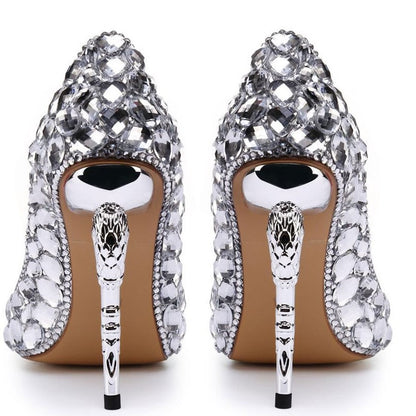 Tucomosi Sea Horse Heel Pointed Toe Wedding Shoes