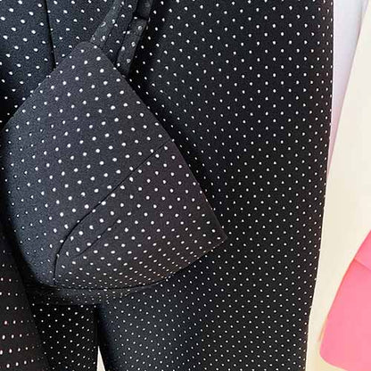 Women Black Bling Bling Bra+ Blazer + Flare Trousers 3 Pieces Suit
