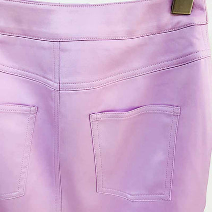 Women Loose fit Purple/Green Blazer + Mini Skirt Suit