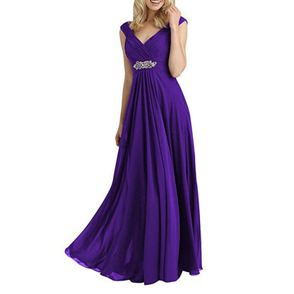 Womens Chiffon Bridesmaid Dress Ball Gown Wedding Evening Dresses