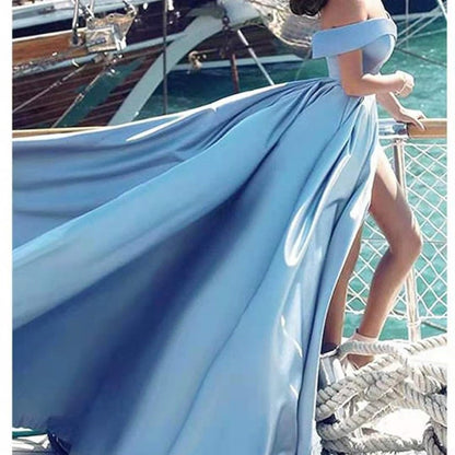 sd-hk Off Shoulder Long Wedding Tail Dresses Long Women