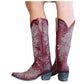 Country cowboy Embroidery boots for women casual mid-calf dress boots