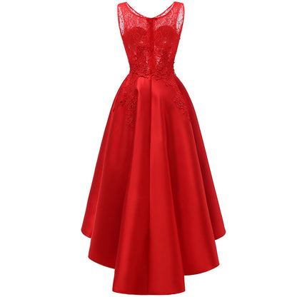 sd-hk Red Prom Dress Sleeveless Bodycon Bridesmaid Dress