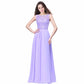 Women's Lace Chiffon Bridesmaid Dress Sleeveless Formal Wedding Party Dress