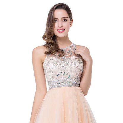 Women's A Line Tulle Juniors Short Prom Party Dress Cocktail Party Gown