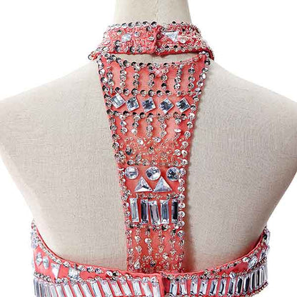 Women's Prom Dress Short For Juniors 2 Piece Cocktail Party Gown