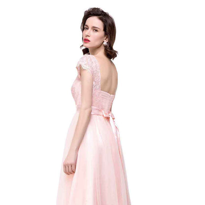 Women Lace Bridesmaid Dress Sleeveless Maxi Evening Prom Dresses