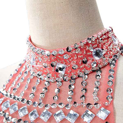 Women's Prom Dress Short For Juniors 2 Piece Cocktail Party Gown