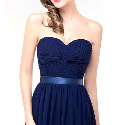 Off The Shoulder Bridesmaid Dress Formal Dress Long Sweetheart Chiffon Prom Gowns