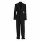 Women's Lace Up Suits High Waisted Two Pieces Pantsuit Colors Black Pink White