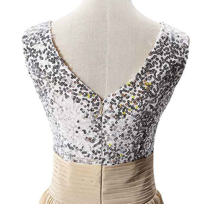 Women's Long Formal Sequin Chiffon Evening Prom Dress