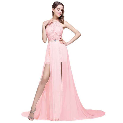 Women Sexy Evening Gown Fishtail Maxi Dress Split Maxi Long Dress