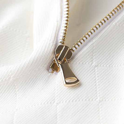 Women White Button-up Knitted Minidress V Neck Long Sleeves ribbed-knit Dress