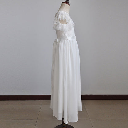 Flower Girl Dresses Flutter Sleeves Junior Bridesmaid Dress