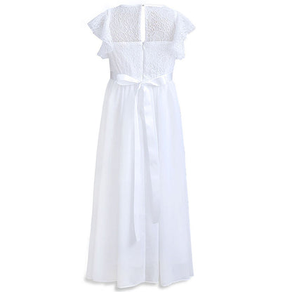 Flower Girl Dresses Flutter Sleeves Junior Bridesmaid Dress