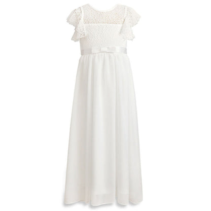 Flower Girl Dresses Flutter Sleeves Junior Bridesmaid Dress