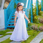 Flower Girl Dresses Flutter Sleeves Junior Bridesmaid Dress