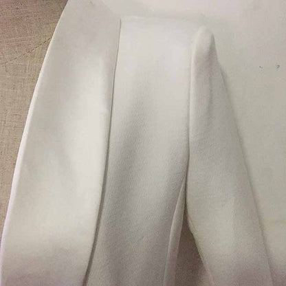 Trendy Long Sleeve Double Breasted Lapel Blazer Mini Dress White