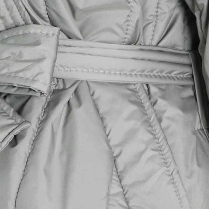 Women's winter down jacket coat lace up outwear casual warm coat