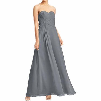 Chiffon Bridesmaid Dress Custom Prom Dress Long Evening Gowns