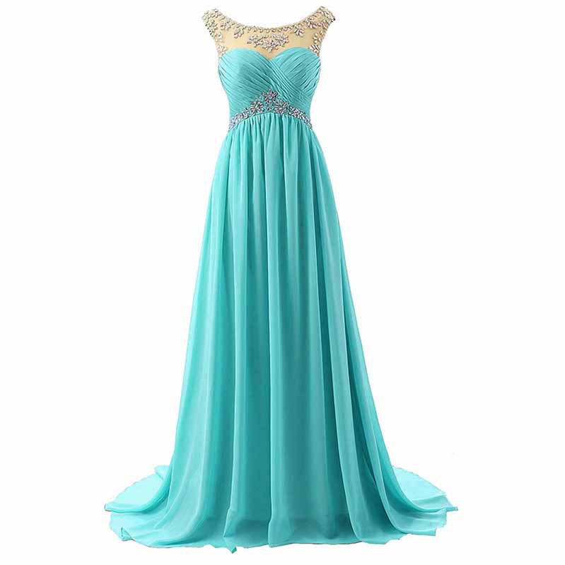 Women Wedding Gowns Sleeveless Long Bridesmaid Dress Custom Colors