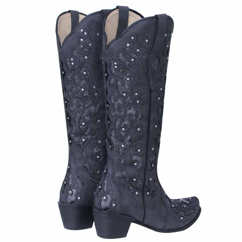 Women Country Wedding Dress Boots Bridesamid Mid Calf Cowgirl Boots