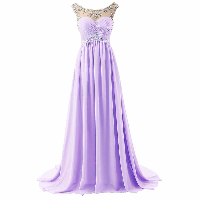 Women Wedding Gowns Sleeveless Long Bridesmaid Dress Custom Colors