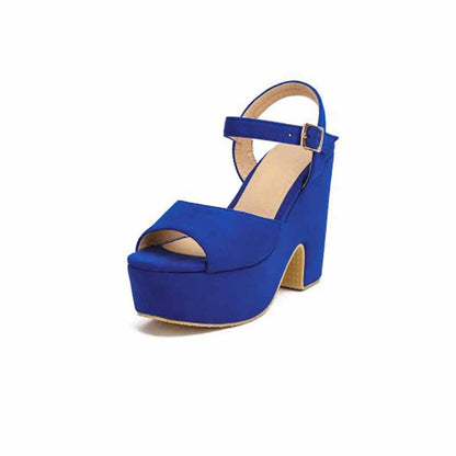 Women's Shoes Platform Heels Sandals Suede Stiletto Block Heels