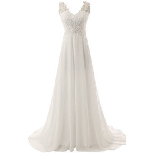sd-hk White Wedding Dress Sleeveless Floor-Length Evening Party Gowns