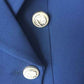 Women's Coats & Jackets Navy Blue Plus Size Gold Buttons Jacket