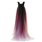 sd-hk A line Chiffon Gradient Color Prom Dress Off The Shoulder Ombre Gowns