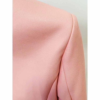 Women's Pink Blazer with Gold Buttons Fashion Coats