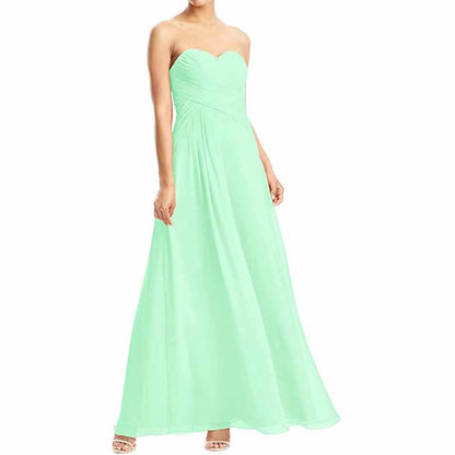 Chiffon Bridesmaid Dress Custom Prom Dress Long Evening Gowns