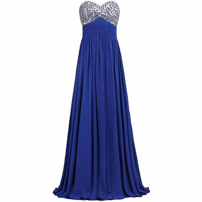 Sequin Top Chiffon Bottom Strapless Bridesmaid Dress 100 Colors Available