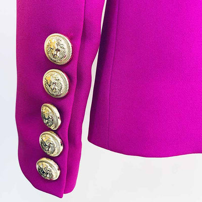 Women's Magenta Pantsuit Blazer+Long Pants Wedding Pantsuit for women