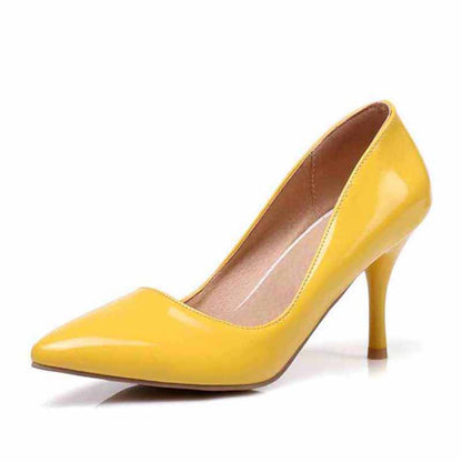 Women Basic Stilettos High Heels Pointed Toe Pumps 8cm