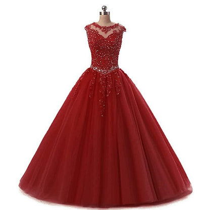 sd-hk Women Prom Gowns Sleeveless Lace Wedding Dress