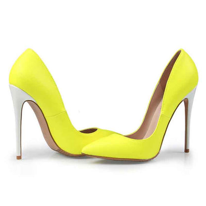 Women's High Heels Slip On Pumps Pointy Toe Stilettos