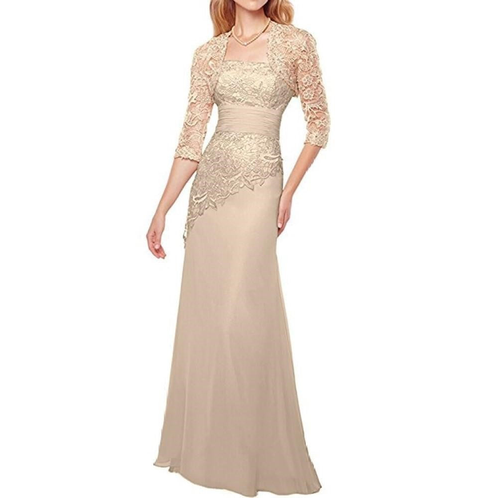 Womens Lace Wedding Bridesmaid Dress Formal Gowns with Jacket