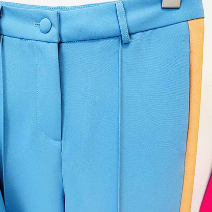 Women Pantsuits Wedding Party Suit + Flare Trousers Colored Suit Two Piece Pantsuits