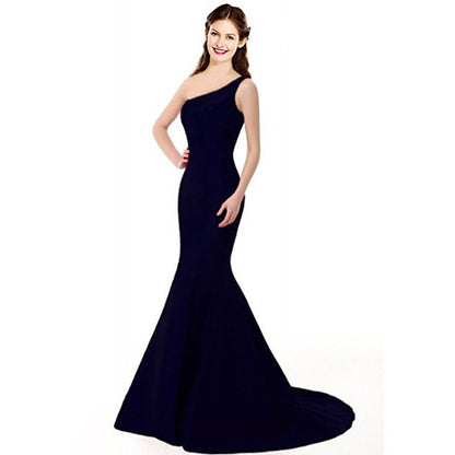 Off The Shoulder Bridesmaid Dress Wedding Prom Evening Dress Strapless Mermaid Gowns