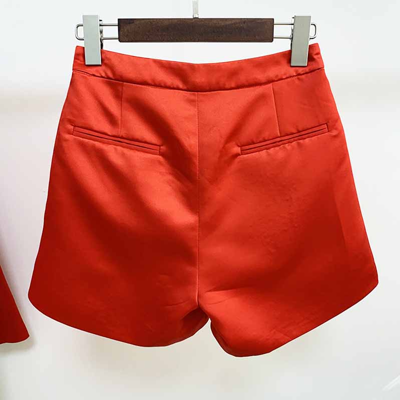 Women Red Bra+ Blazer + Red Shorts 3 Pieces Suit