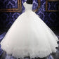 sd-hk Women White Wedding Dress Lace Strapless Party Gowns