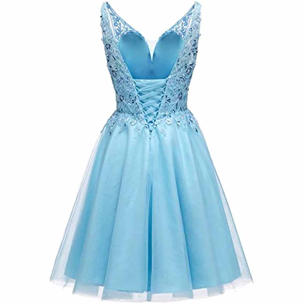 Tutu Homecoming Dresses Short Prom Dresses for Teens Lace Cocktail Dress