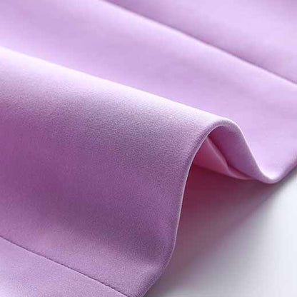 Women's Spring Summer Shawl White Collar Fitted Blazer Lavender Coat