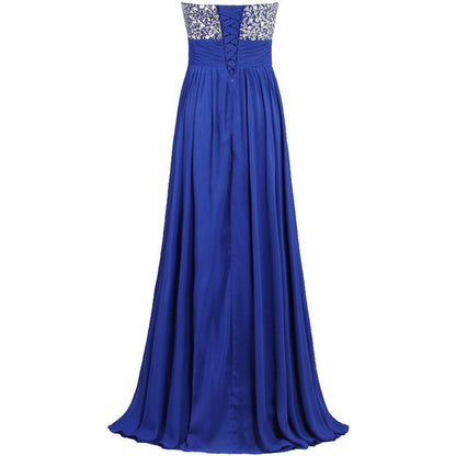 Sequin Top Chiffon Bottom Strapless Bridesmaid Dress 100 Colors Available