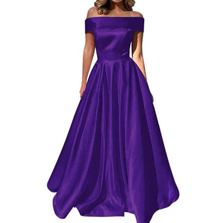 sd-hk Elegant Prom Dress Off Shoulder Evening Party Dress